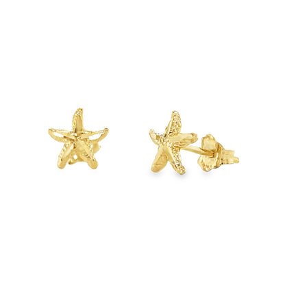 Jai's 14K Yellow Gold Starfish Studs