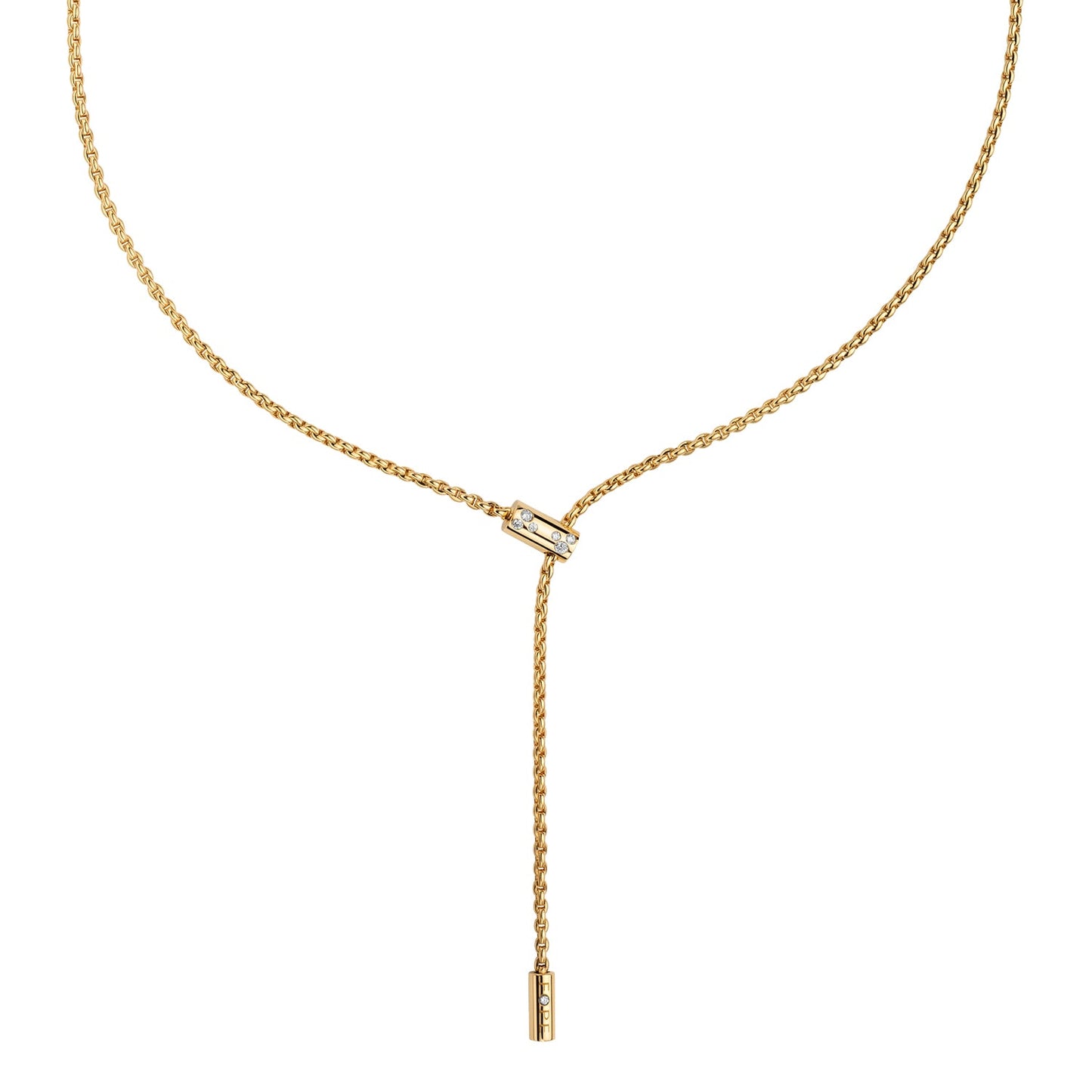 Fope's 18K Yellow Gold Aria Diamond Lariat Necklace