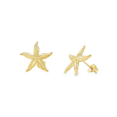 Jai's 14K Yellow Gold Starfish Studs