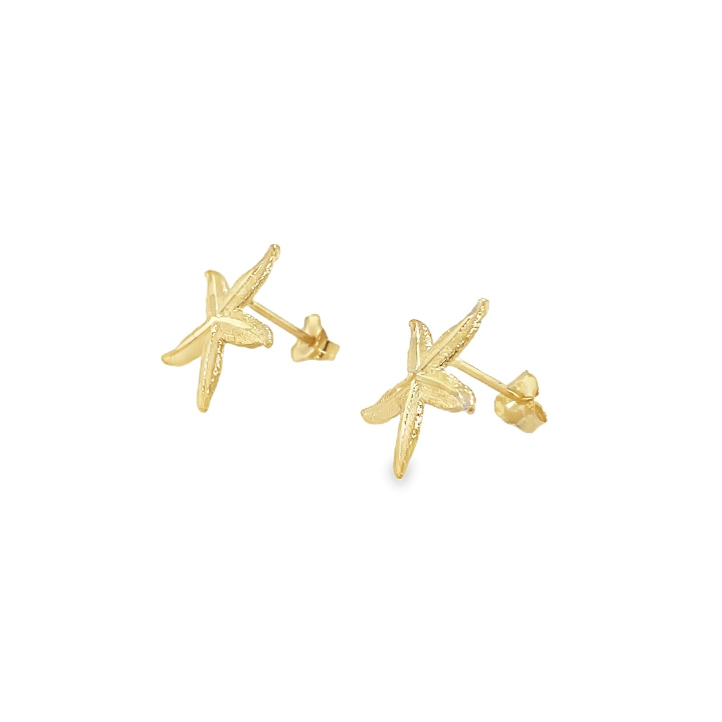 Jai's 14K Yellow Gold Starfish Studs