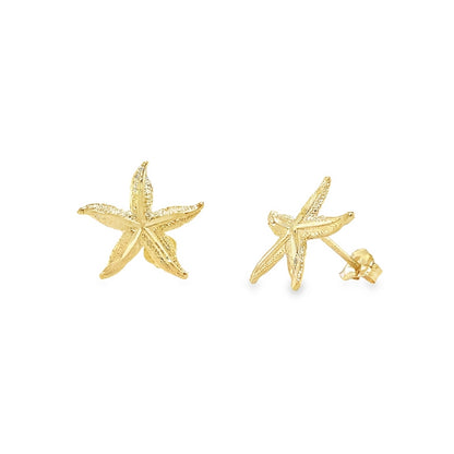 Jai's 14K Yellow Gold Starfish Studs