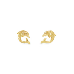 Jai's 14K Yellow Gold Dolphin Studs