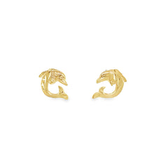 Jai's 14K Yellow Gold Dolphin Studs
