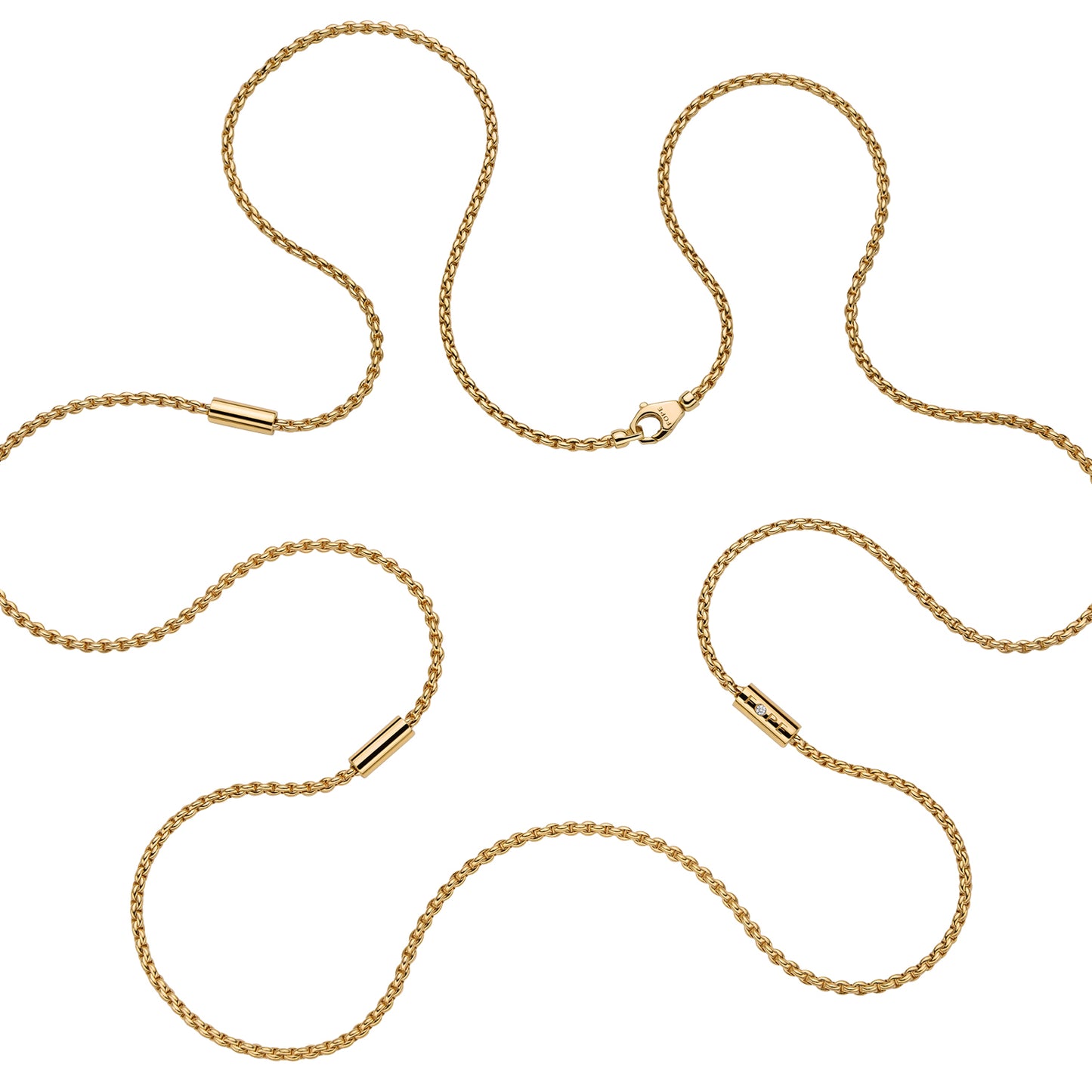 Fope's 18K Yellow Gold Aria Solitaire Diamond Necklace - 16"