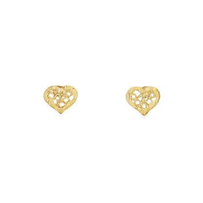 Jai's 14K Yellow Gold Heart Studs
