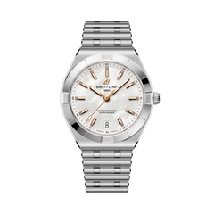 Breitling's Chronomat Automatic 36 with White Mother-of-Pearl Dial & Diamonds