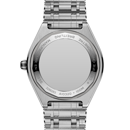 Breitling's Chronomat Automatic 36 with White Mother-of-Pearl Dial & Diamonds