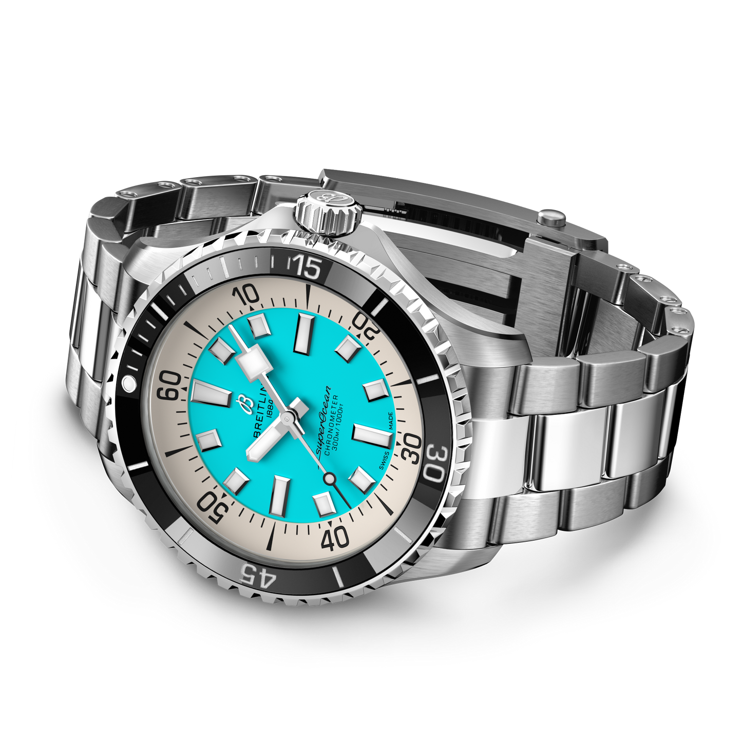Breitling's Superocean Automatic 44 with Turquoise Dial