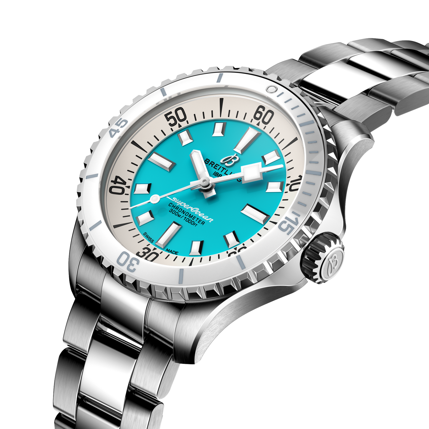Breitling's Superocean Automatic 36 with Turquoise Dial