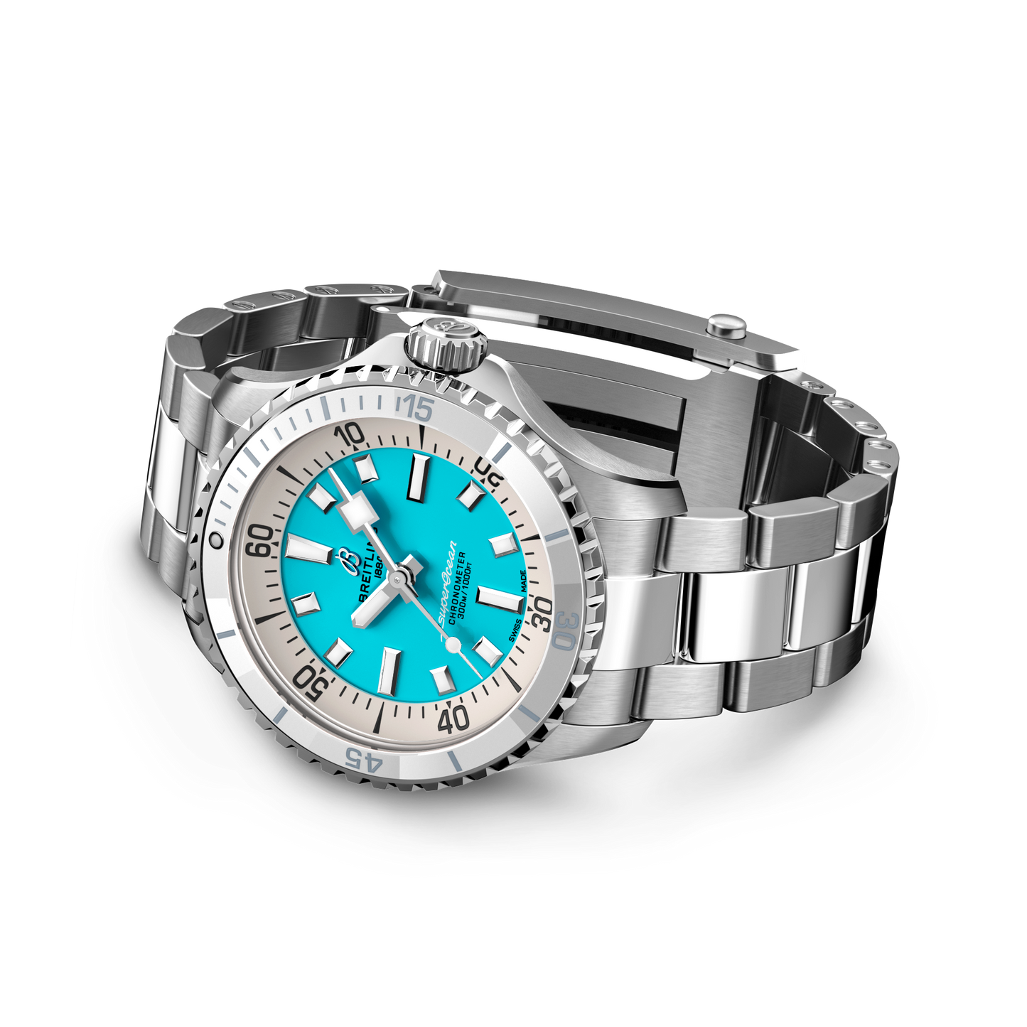 Breitling's Superocean Automatic 36 with Turquoise Dial