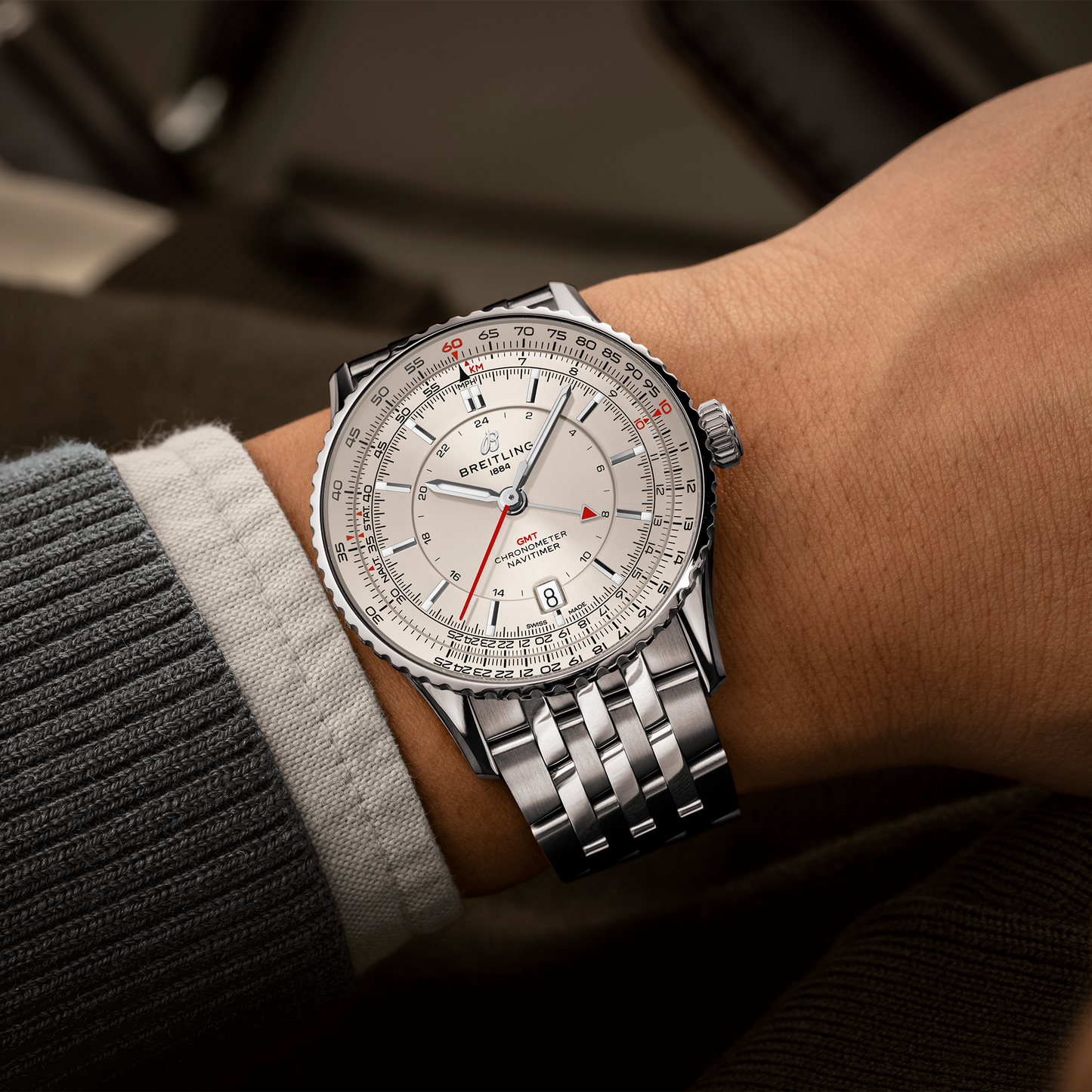 Breitling's Navitimer Automatic GMT 41 with Pink Dial