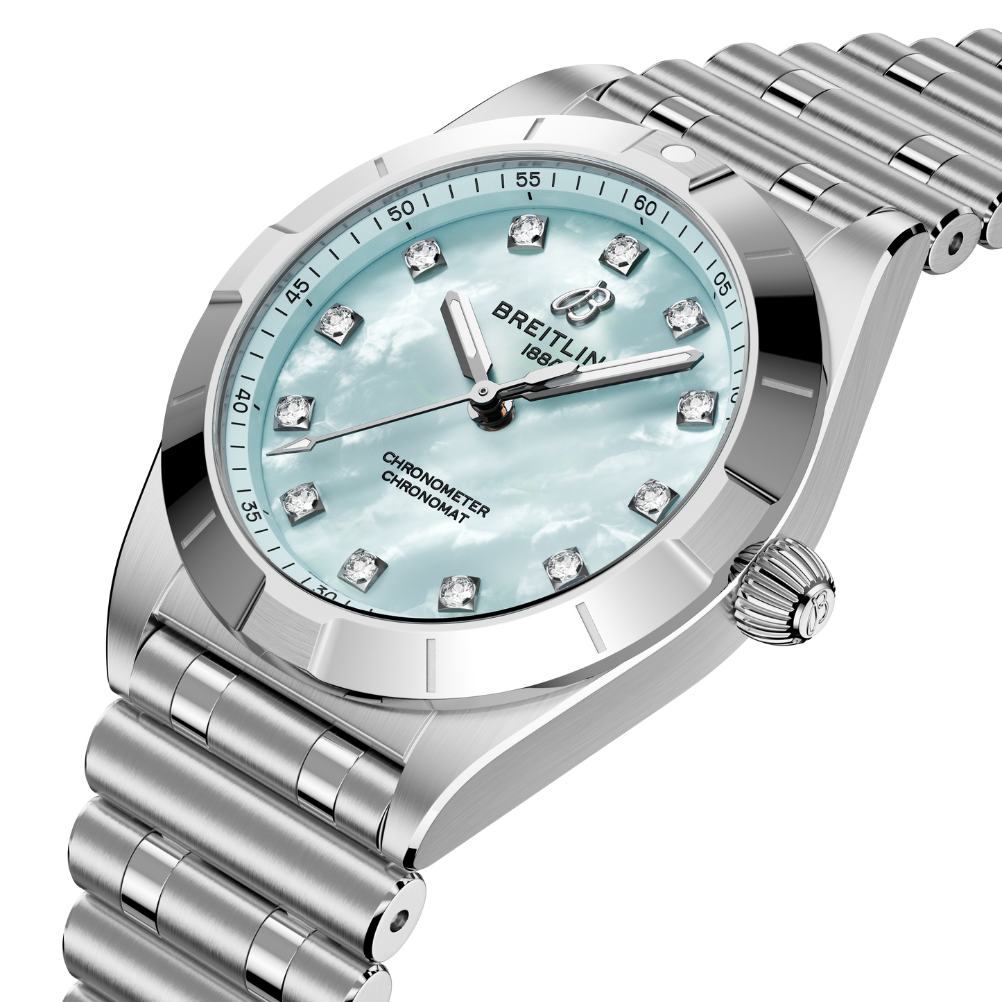 Breitling's Chronomat 28 with Blue Mother-of-Pearl Dial
