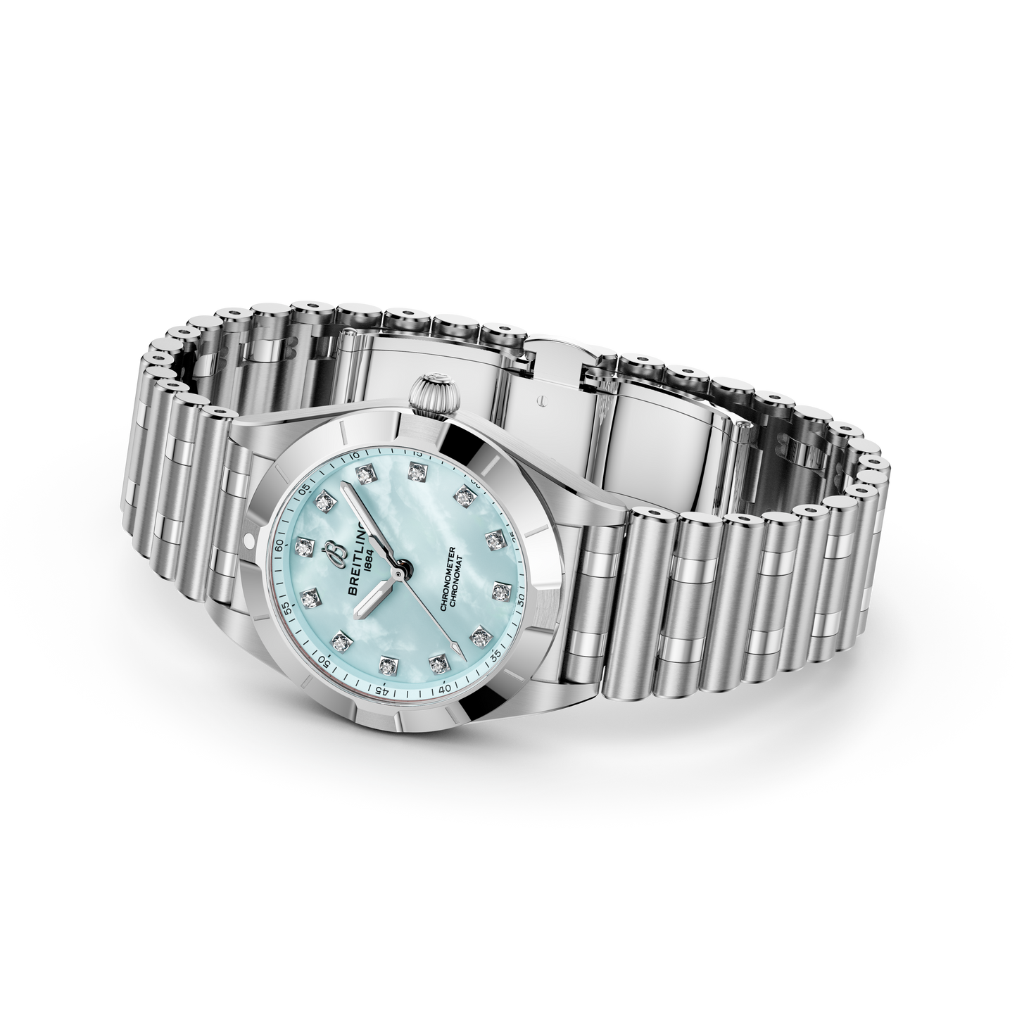 Breitling's Chronomat 28 with Blue Mother-of-Pearl Dial