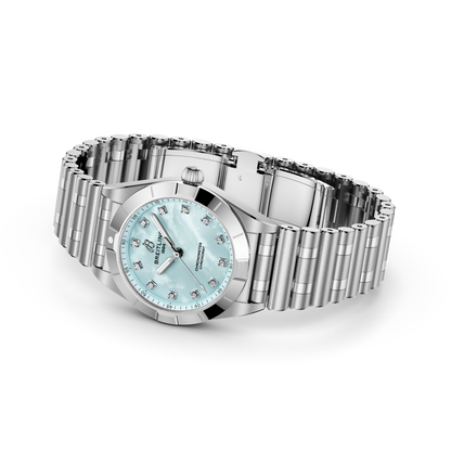 Breitling's Chronomat 28 with Blue Mother-of-Pearl Dial