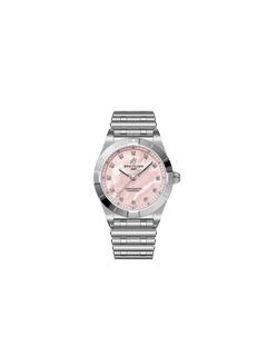 Breitling's Chronomat 28 with Pink Mother-of-Pearl Dial & Diamonds