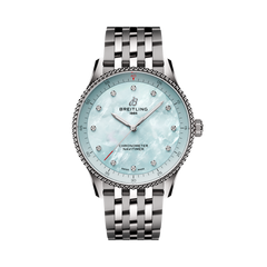 Breitling's Navitimer 32 with Blue Mother-of-Pearl Dial