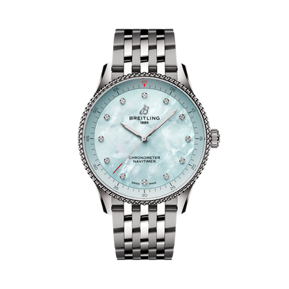 Breitling's Navitimer 32 with Blue Mother-of-Pearl Dial