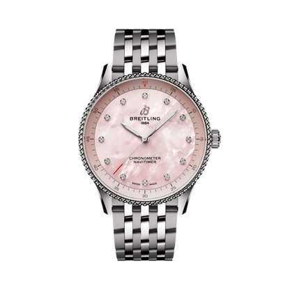 Breitling's Navitimer 32 with Pink Mother-of-Pearl Dial