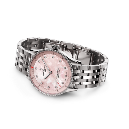 Breitling's Navitimer 32 with Pink Mother-of-Pearl Dial