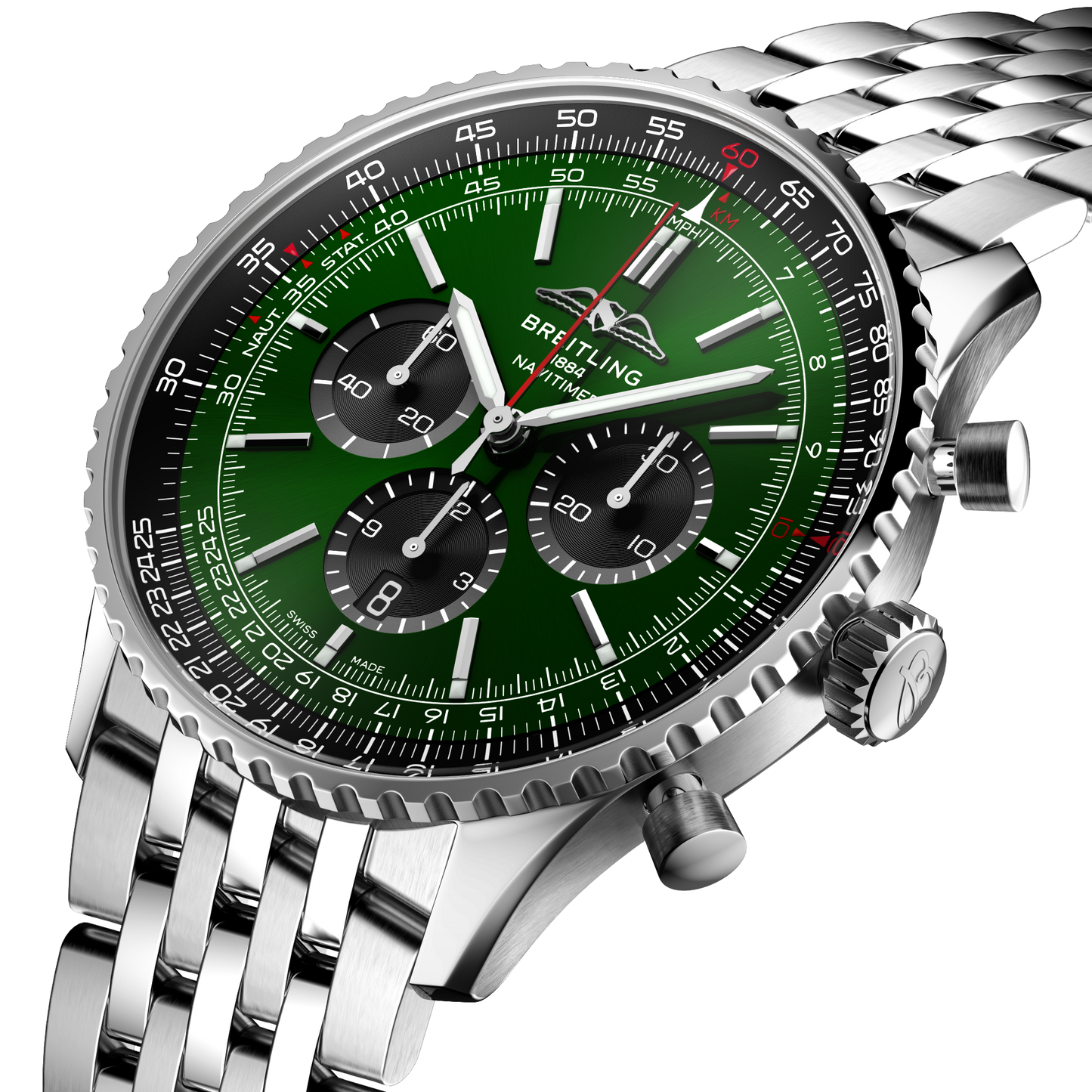 Breitling's Navitimer B01 Chronograph 46 with Green Dial