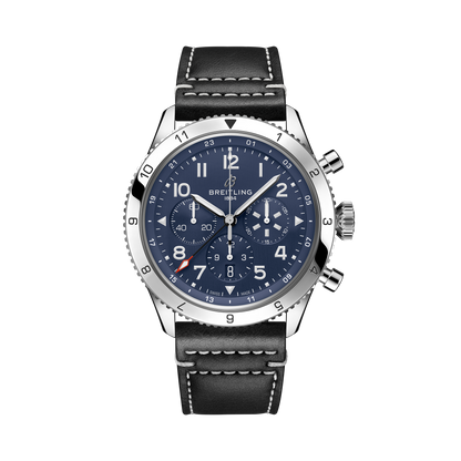 Breitling's Classic AVI Super AVI B04 Chronograph GMT 46 Tribute to Vought F4U Corsair with Blue Dial