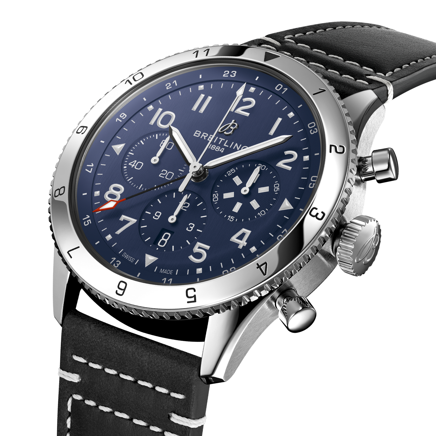 Breitling's Classic AVI Super AVI B04 Chronograph GMT 46 Tribute to Vought F4U Corsair with Blue Dial