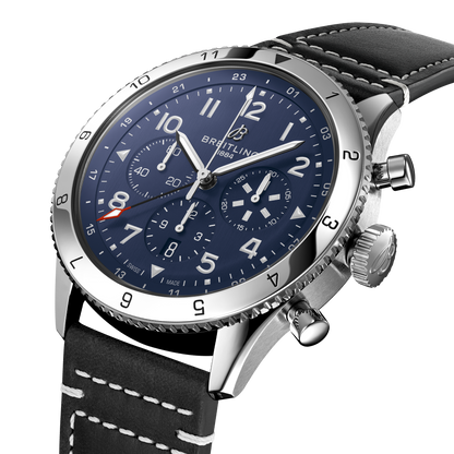 Breitling's Classic AVI Super AVI B04 Chronograph GMT 46 Tribute to Vought F4U Corsair with Blue Dial