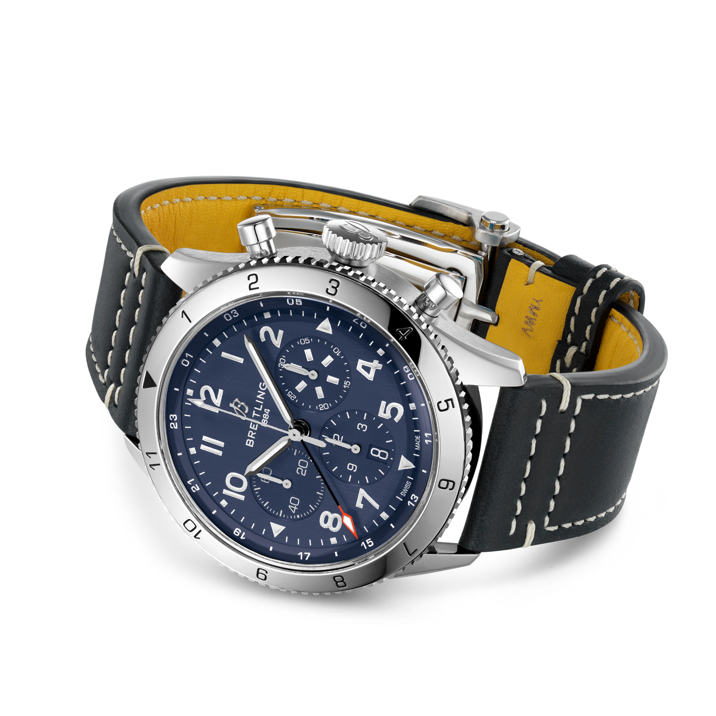 Breitling's Classic AVI Super AVI B04 Chronograph GMT 46 Tribute to Vought F4U Corsair with Blue Dial