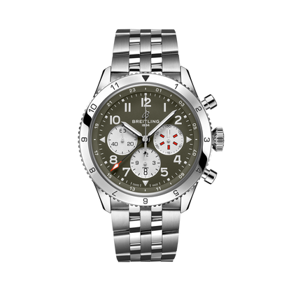 Breitling's Classic AVI Super AVI B04 Chronograph GMT 46 Curtiss Warhawk with Grey Dial