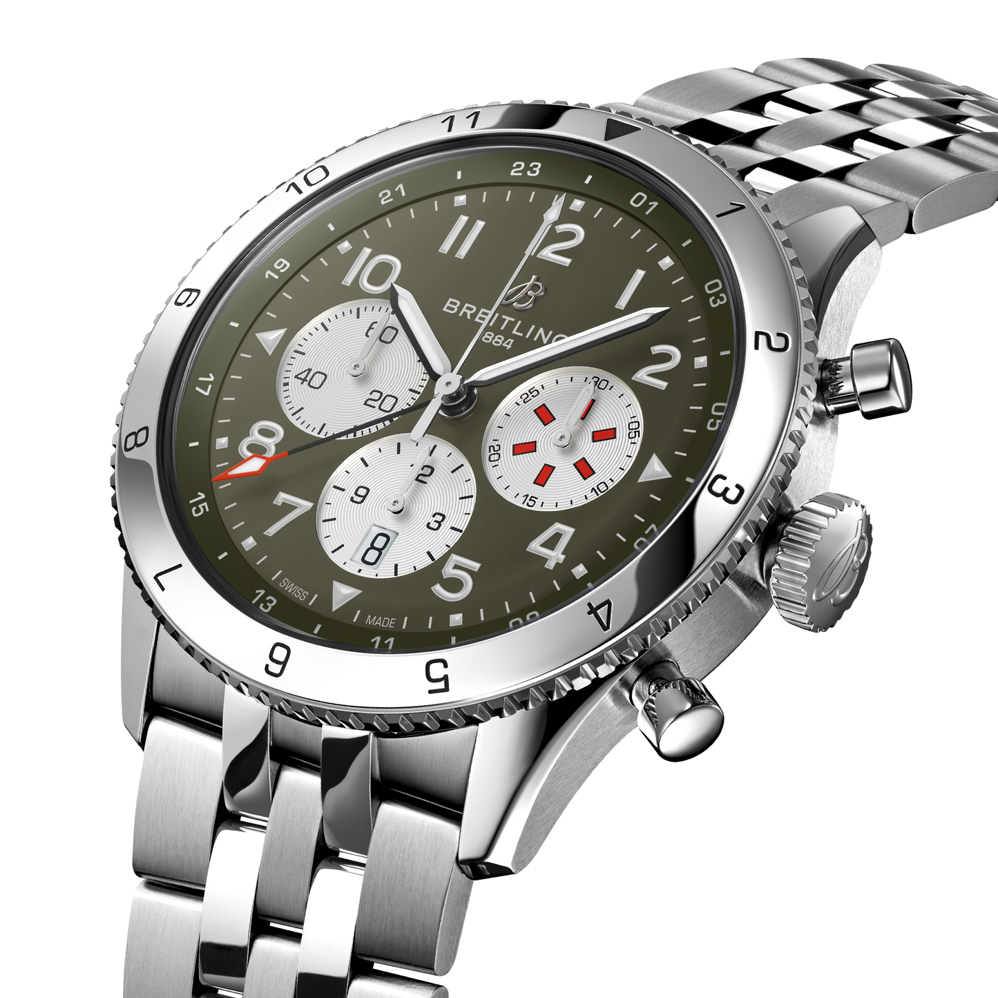Breitling's Classic AVI Super AVI B04 Chronograph GMT 46 Curtiss Warhawk with Grey Dial