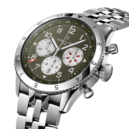 Breitling's Classic AVI Super AVI B04 Chronograph GMT 46 Curtiss Warhawk with Grey Dial