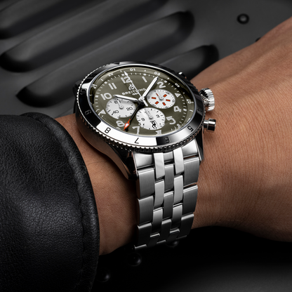 Breitling's Classic AVI Super AVI B04 Chronograph GMT 46 Curtiss Warhawk with Grey Dial