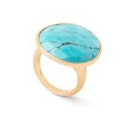 Marco Bicego's 18K Yellow Gold Lunaria Color Mexican Turquoise Ring