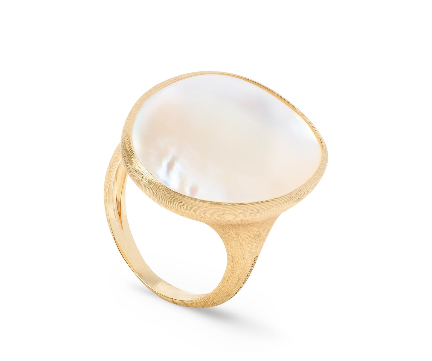 Marco Bicego's 18K Yellow Gold Lunaria Mother-of-Pearl Cocktail Ring