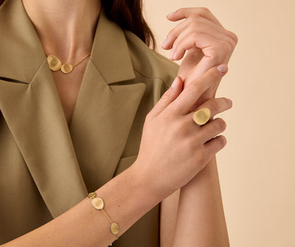 Marco Bicego's 18K Yellow Gold Lunaria Satin Petal Ring