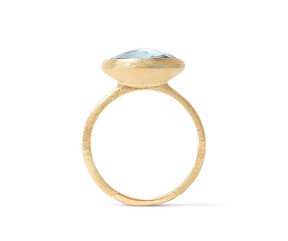 Marco Bicego's 18K Yellow Gold Jaipur Cyan Topaz Ring