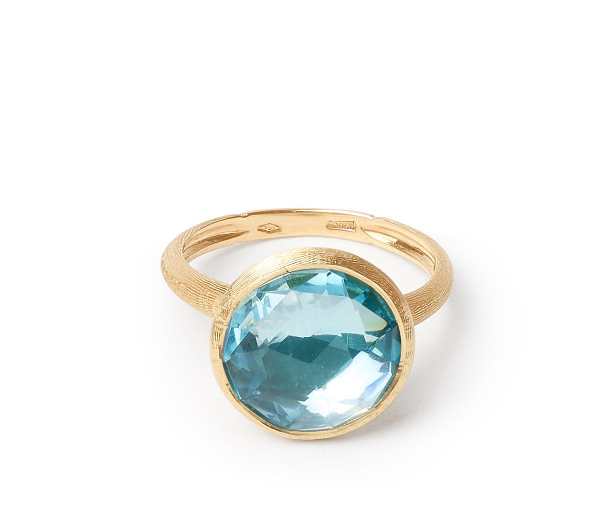 Marco Bicego's 18K Yellow Gold Jaipur Cyan Topaz Ring