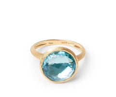 Marco Bicego's 18K Yellow Gold Jaipur Cyan Topaz Ring