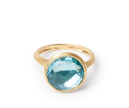 Marco Bicego's 18K Yellow Gold Jaipur Cyan Topaz Ring