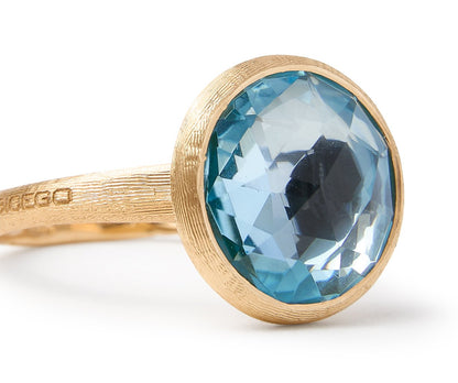 Marco Bicego's 18K Yellow Gold Jaipur Cyan Topaz Ring