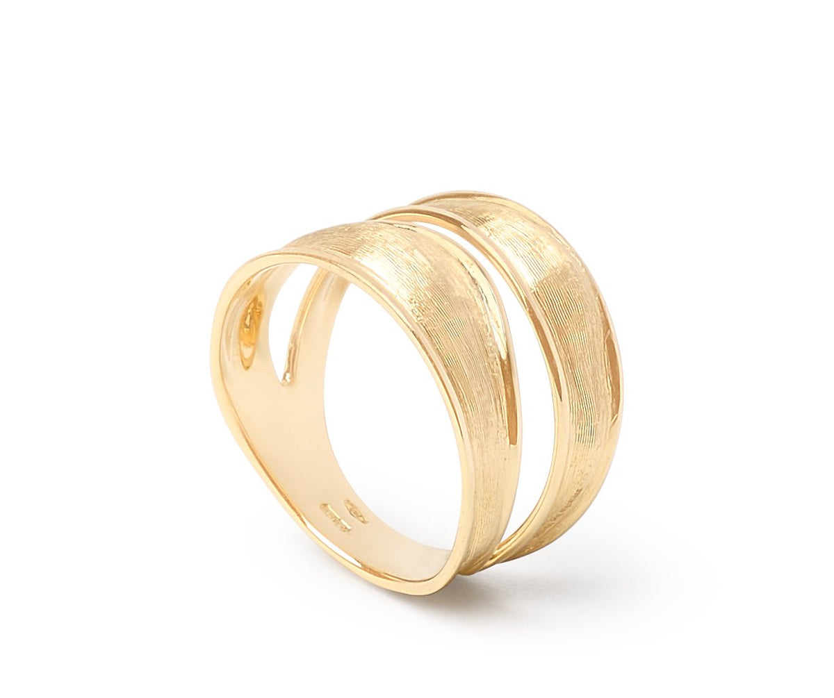 Marco Bicego's 18K Yellow Gold Lunaria Double-band Ring