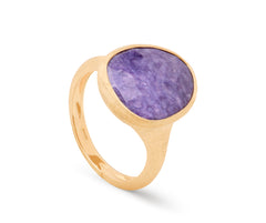 Marco Bicego's 18K Yellow Gold Lunaria Charoite Ring