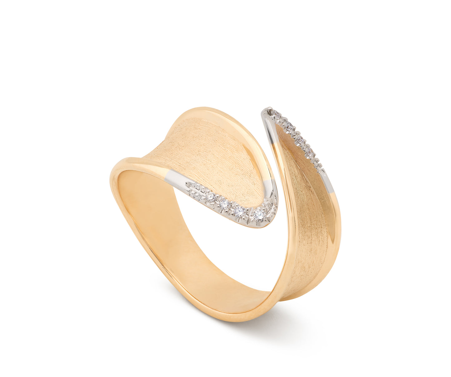 Marco Bicego's 18K Two-tone Lunaria Twist Diamond Ring
