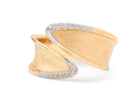 Marco Bicego's 18K Two-tone Lunaria Twist Diamond Ring