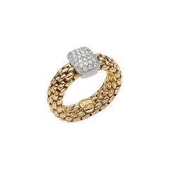 Fope's 18K Yellow Gold Vendome Flex'it Diamond Ring