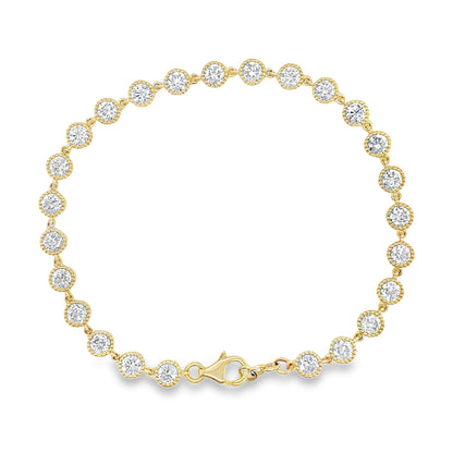 Jai's 18K Yellow Gold Diamond Tennis Bracelet