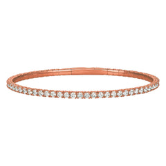 Morris & David's 14K Rose Gold 2-carat Diamond Flex Bangle