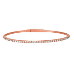 Morris & David's 14K Rose Gold Flexible 3-carat Diamond Bracelet