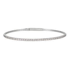 Morris & David's 14K White Gold 1.5-carat Diamond Flex Bangle