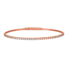 Morris & David's 14K Rose Gold 1-carat Diamond Flex Bangle